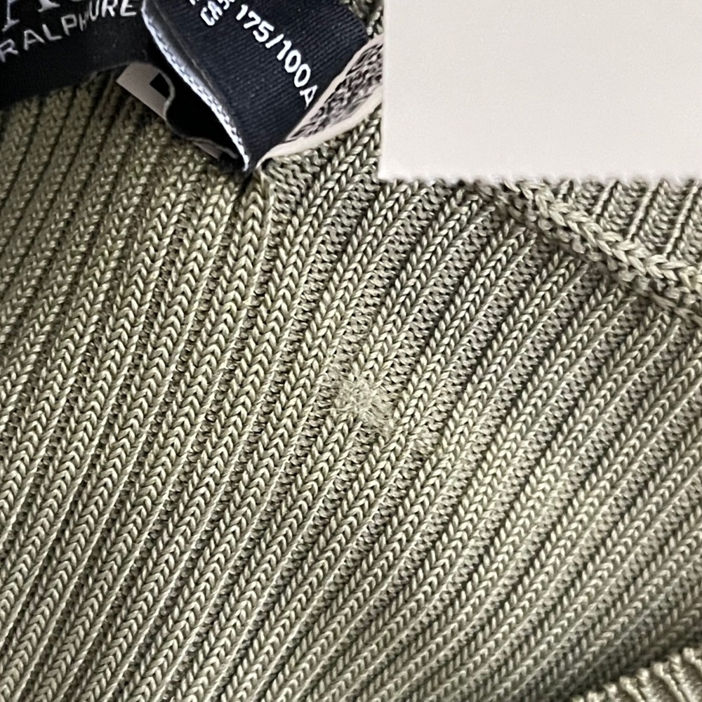 LAUREN RALPH LAUREN Black Label Rib-Knit Long-Sleeve Dress XL Olive Green‎ NEW - Picture 11 of 12